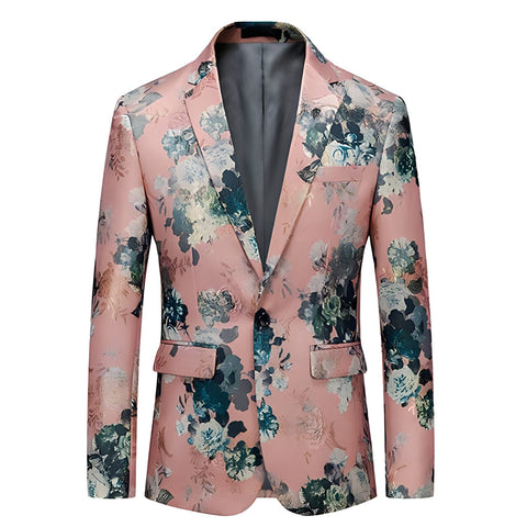 The Blush Bouquet Jacquard Slim Fit Blazer Suit Jacket WD Styles XS 