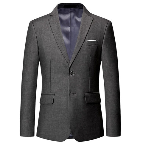 The Executive Slim Fit Blazer Suit Jacket - Multiple Colors WD Styles Gray XS 
