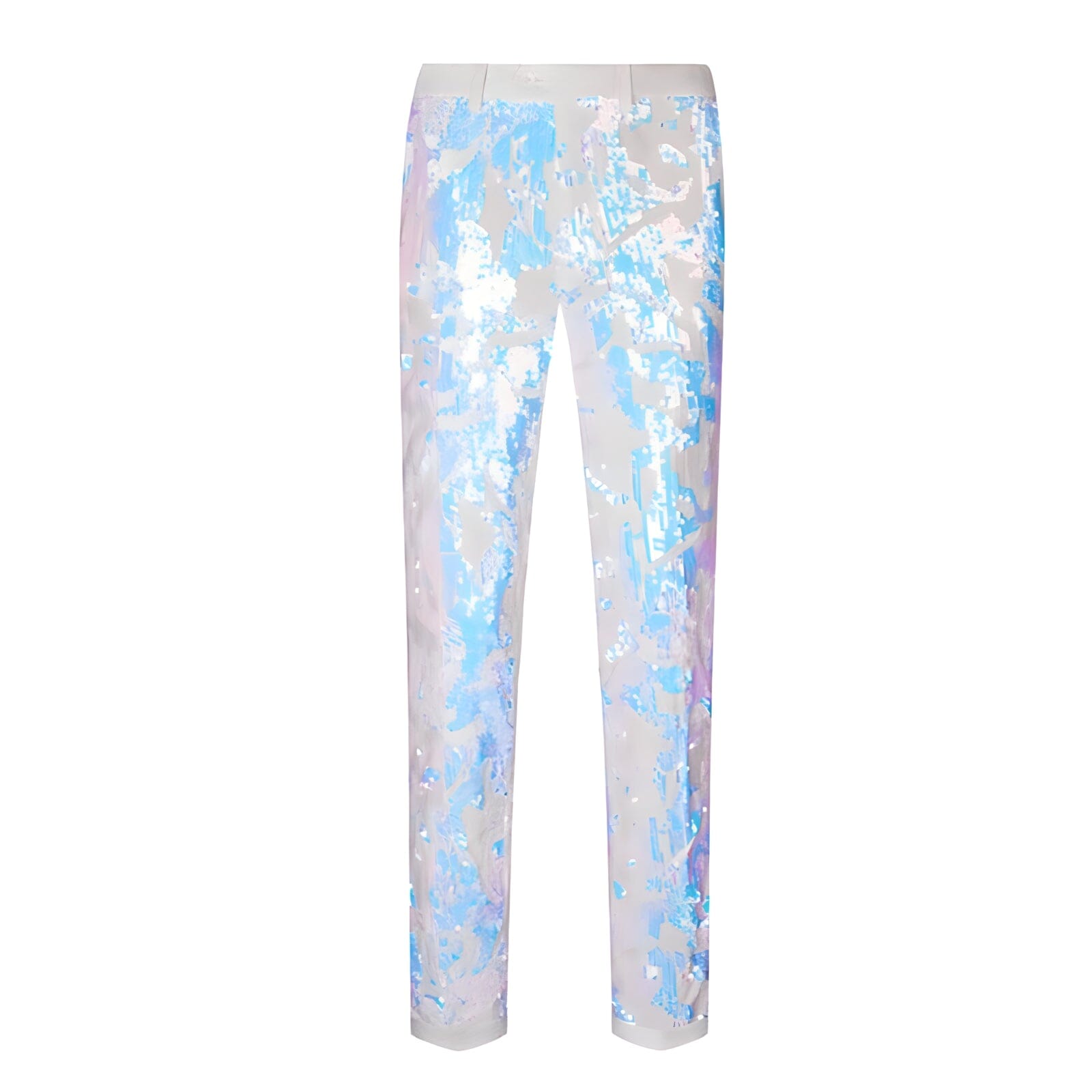 The Angelo Sequin Slim Fit Dress Suit Pants Trousers - Multiple Colors WD Styles White XS 