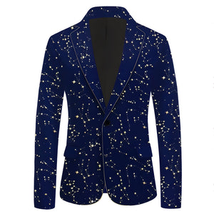 The Gold Star Velvet Slim Fit Blazer Suit Jacket - Multiple Colors WD Styles Blue XS 