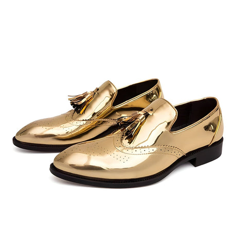 The Avalon Patent Leather Tassel Penny Loafers - Multiple Colors WD Styles Gold US 5 / EU 38 