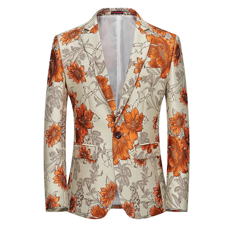 The Eden Bronzing Slim Fit Blazer Suit Jacket - Multiple Colors WD Styles Orange XS 