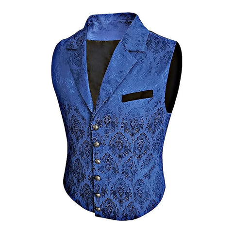 The Darius Jacquard Tuxedo Vest - Multiple Colors WD Styles Blue S 