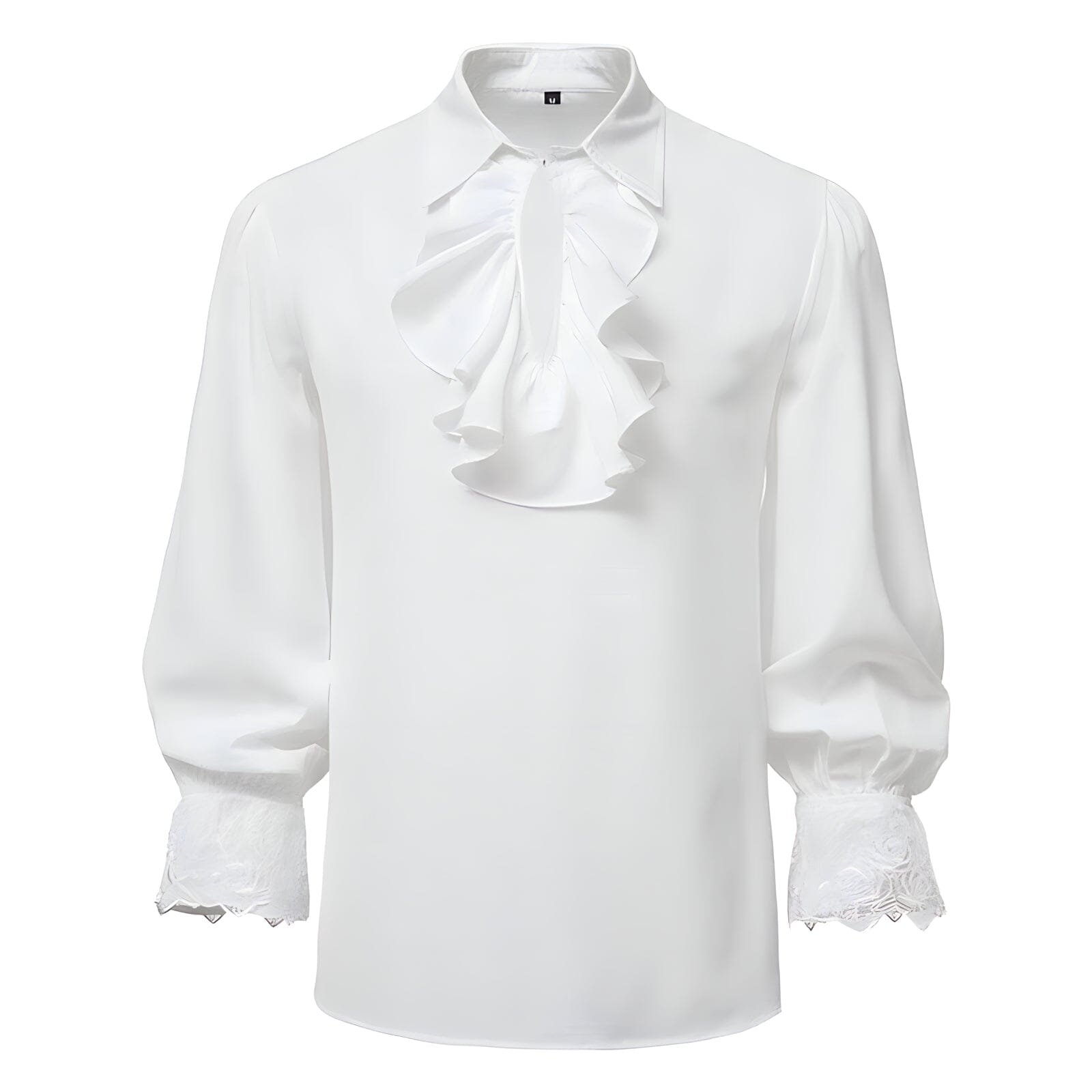 The Victorian Ruffled Long Sleeve Shirt - Multiple Colors WD Styles White S 