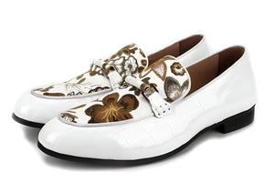 The Dublin Embroidered Patent Leather Penny Loafers William // David US 5.5 / EU 38.5 