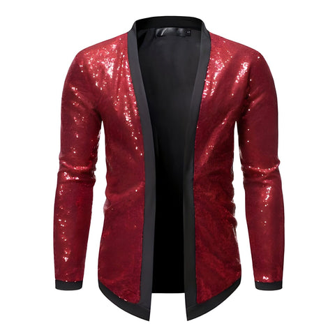 The Crystal Sequin Cardigan Jacket - Multiple Colors Yourfashion Store Red S 