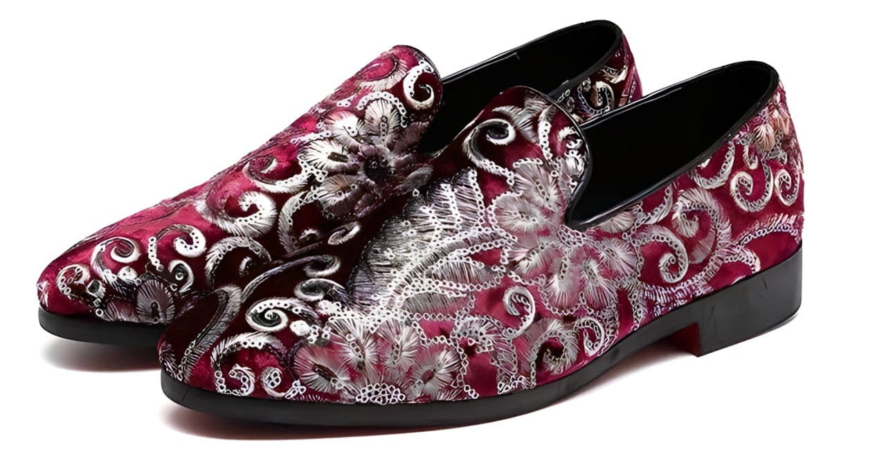 The Caesar Suede Embroidered Loafers - Multiple Colors WIKILEAKS -discount Store Red US 11 / EU 45 
