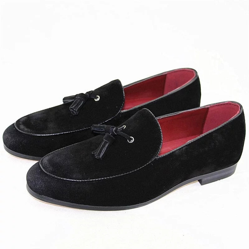 The Torino Suede Tassel Penny Loafers - Multiple Colors WD Styles Black US 6 / EU 39 