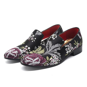 The Olivier Floral Embroidered Penny Loafers - Multiple Colors WD Styles 