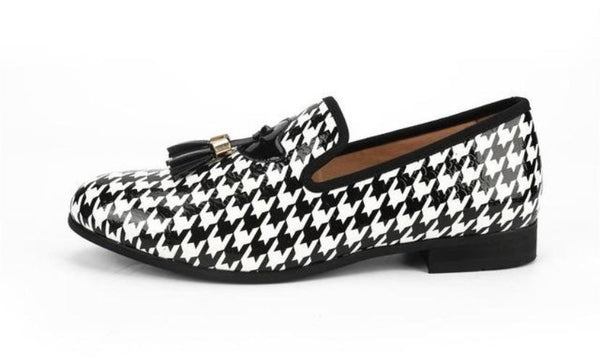 The "Houndstooth" Patent Leather Tassel Loafers William // David 
