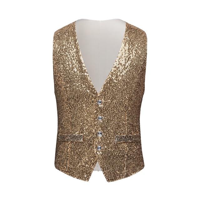 The "Crystal" Sequin Vest - Gold William // David XS 