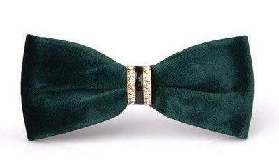 The "Dante" Velvet Bow Tie - Multiple Colors william-david Dark Green 