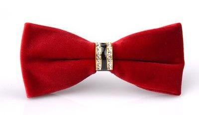 The "Dante" Velvet Bow Tie - Multiple Colors william-david Red 