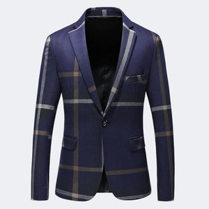 The "Maxwell" Slim Fit Blazer Suit Jacket - Multiple Colors William // David Navy XL 