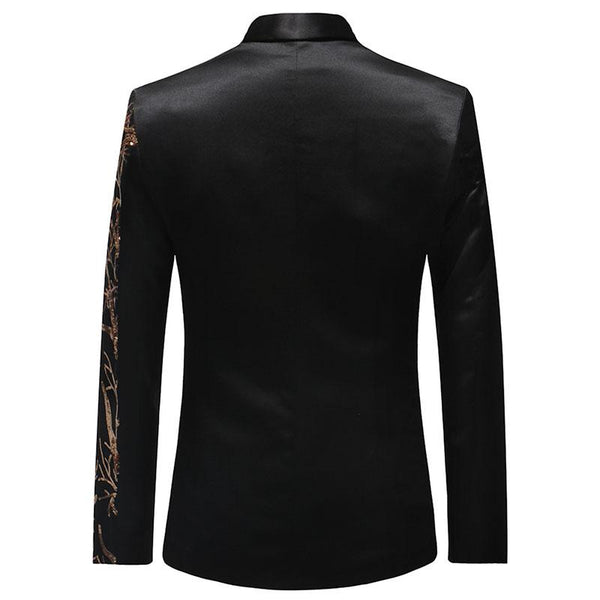 The "Meridian" Slim Fit Blazer Suit Jacket - Black PYJTRL Official Store 